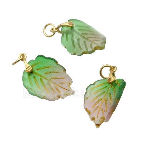 Acrylic Leaf Pendant Multicolor