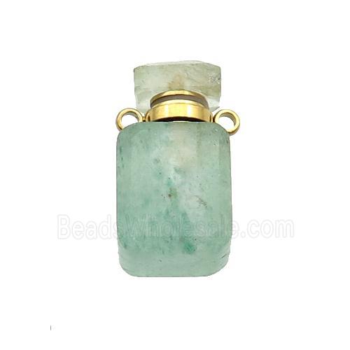 Natural Green Strawberry Quartz Perfume Bottle Pendant