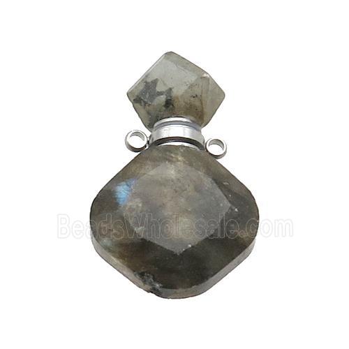 Natural Labradorite Perfume Bottle Pendant