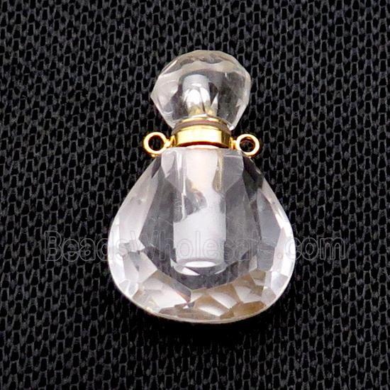 Crystal Quartz Perfume Bottle Pendant