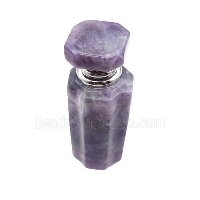 Purple Amethyst Perfume Bottle Pendant