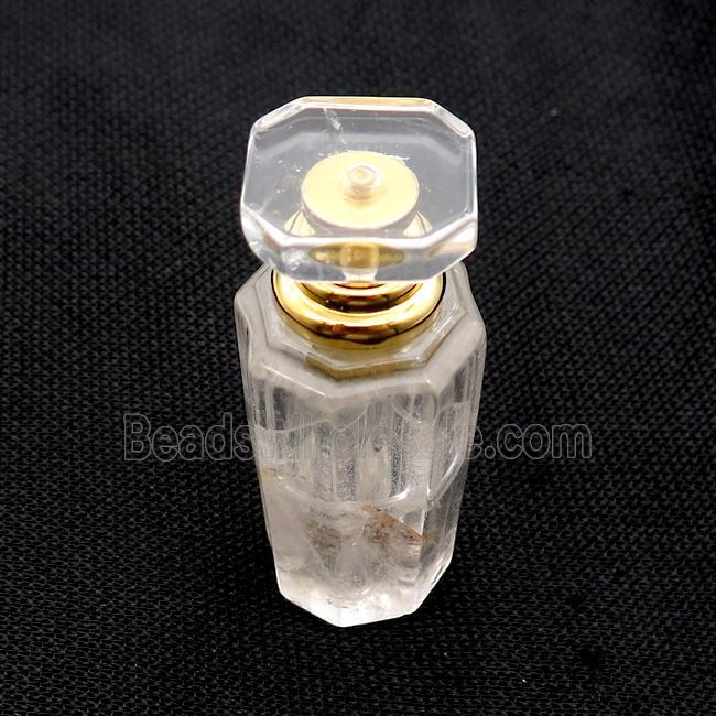 Clear Quartz Perfume Bottle Pendant