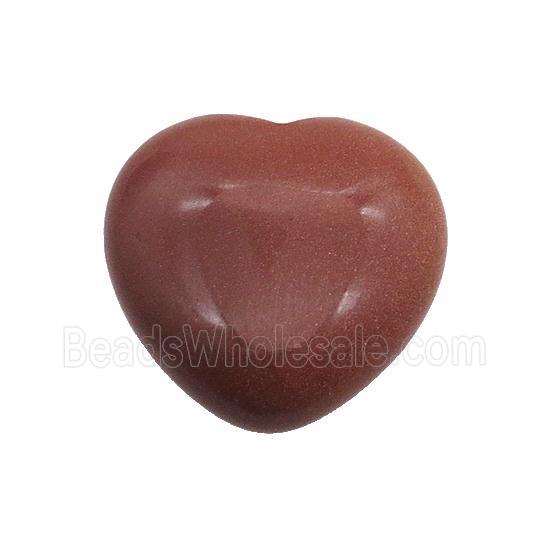 Gold Sandstone Heart Pendant Undrilled