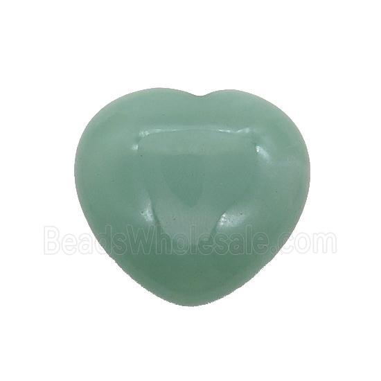 Green Aventurine Heart Pendant Undrilled