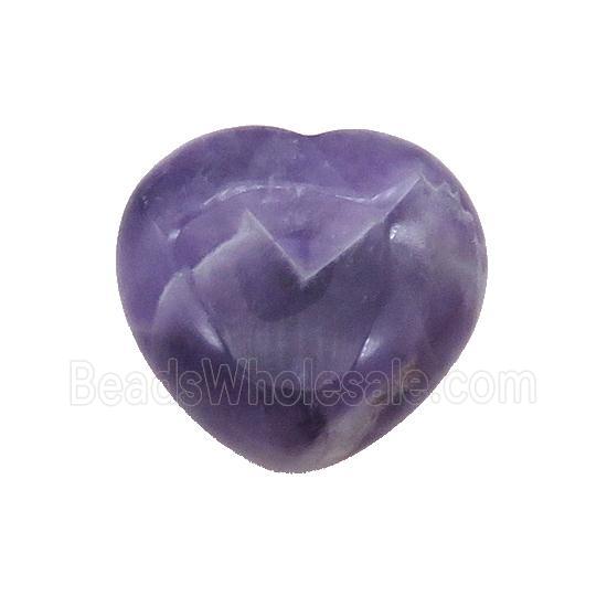 Purple Amethyst Heart Pendant Undrilled