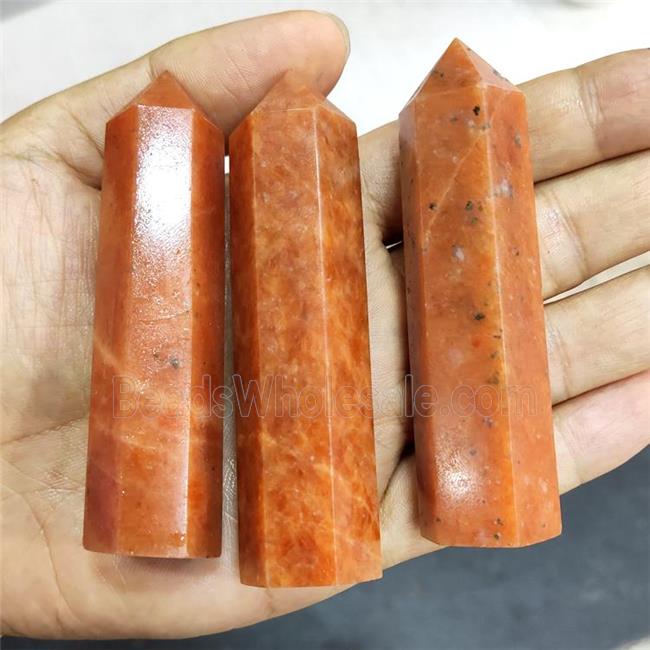 Natural Orange Calcite Tower Undrilled