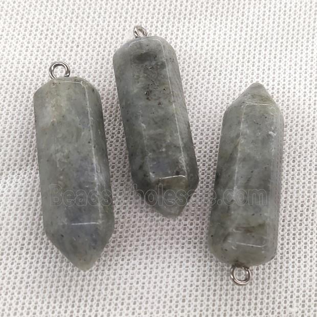 Natural Labradorite Bullet Pendant