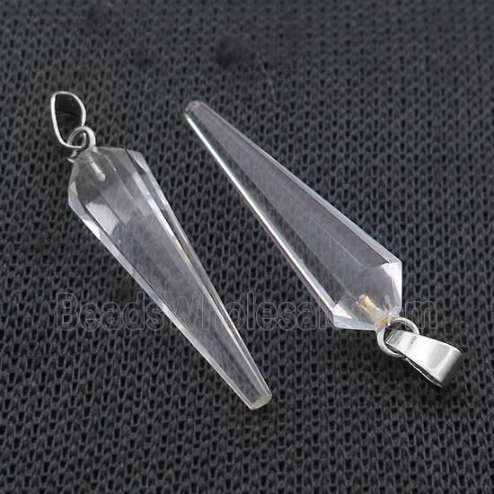 Clear Crystal Quartz Pendulum Pendant