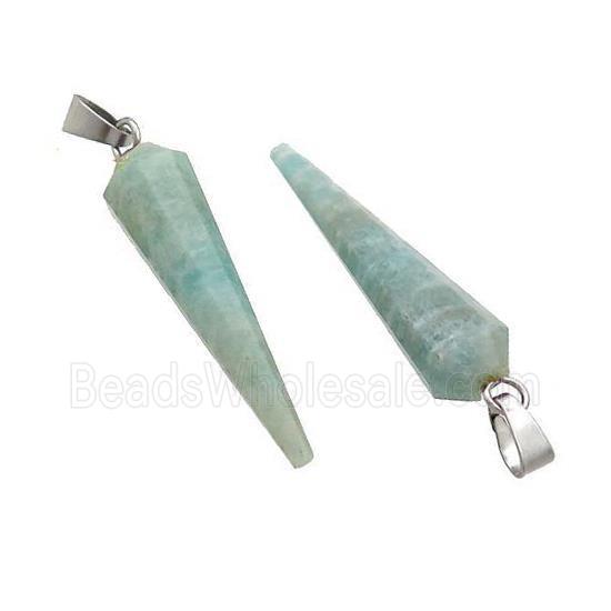 Natural Green Amazonite Pendulum Pendant