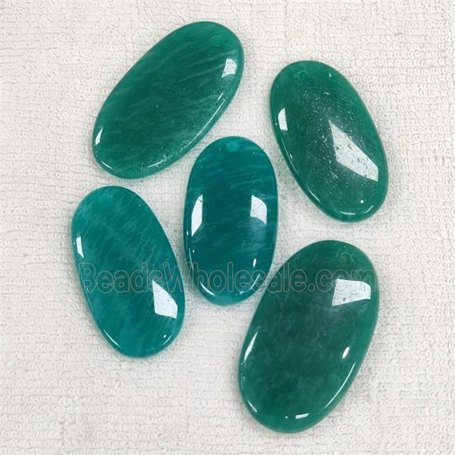 Natural Russia Amazonite Pendant Green Oval