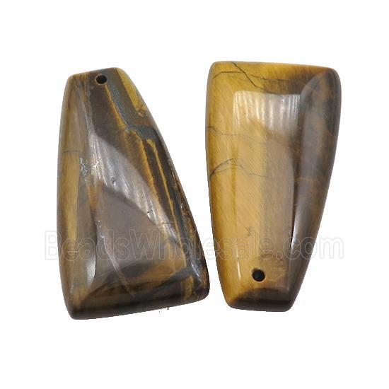 Natural Tiger Eye Stone Trapeziform Pendant
