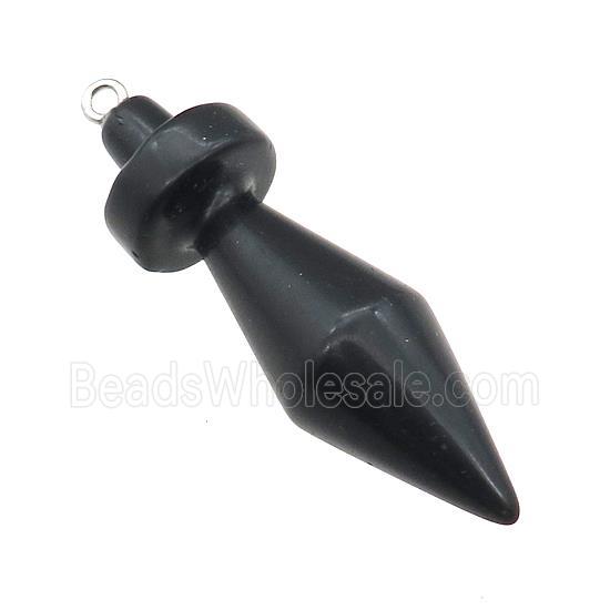 Natural Black Obsidian Pendulum Pendant