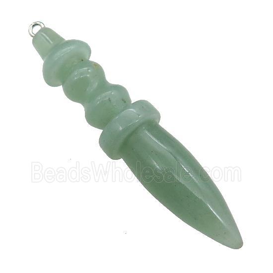 Natural Green Aventurine Pendulum Pendant