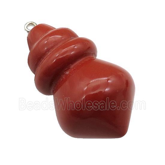 Natural Red Jasper Pendulum Pendant