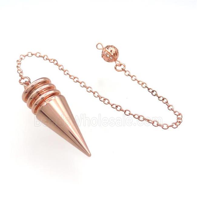 Alloy Pendulum Pendant With Chain Rose Gold
