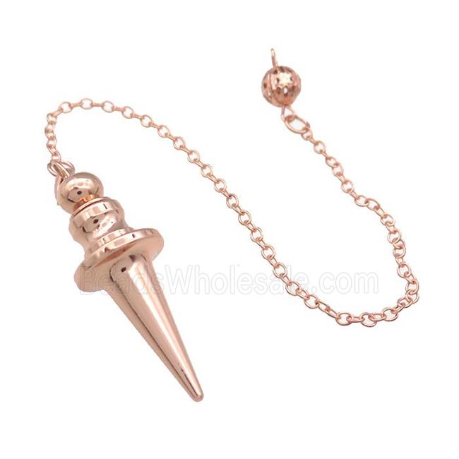 Alloy Pendulum Pendant With Chain Rose Gold