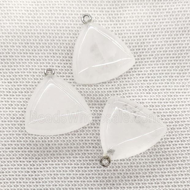 Natural Clear Quartz Triangle Pendant