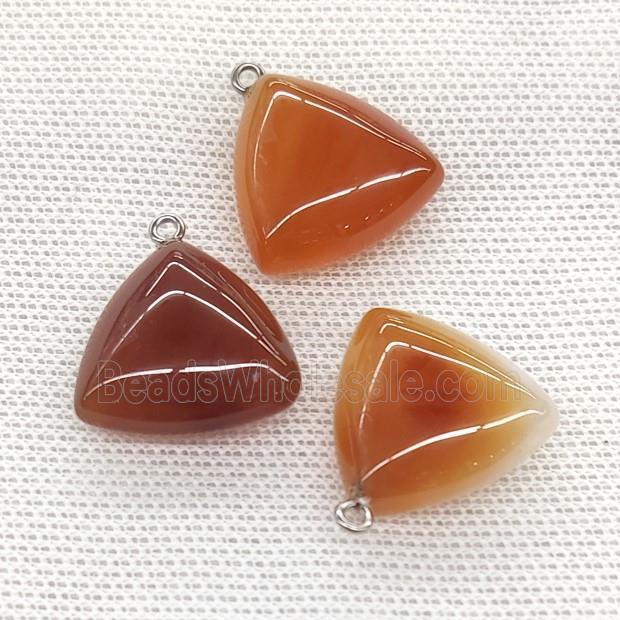Natural Red Agate Triangle Pendant