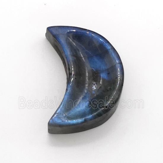 Labradorite Moon Pendant