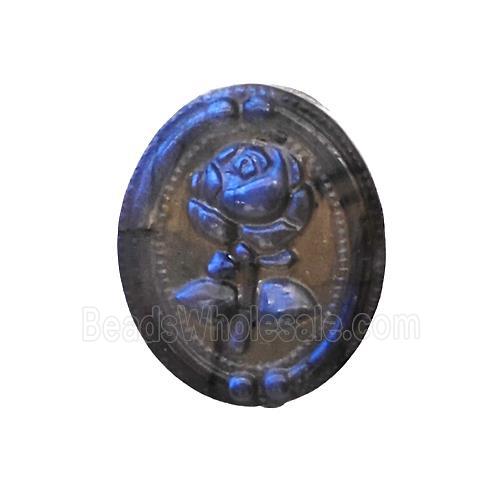 Labradorite Flower Pendant