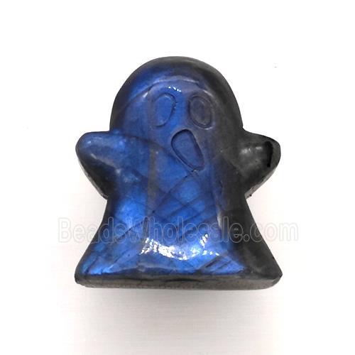 Halloween Ghost Charms Labradorite Pendant
