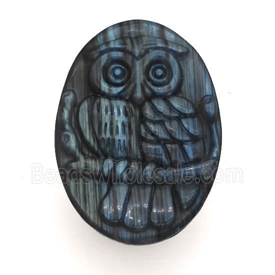Labradorite Owl Pendant