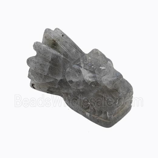 Natural Labradorite Dragonhead Beads Carved