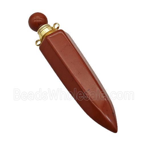 Natural Red Jasper Perfume Bottle Pendant Bullet