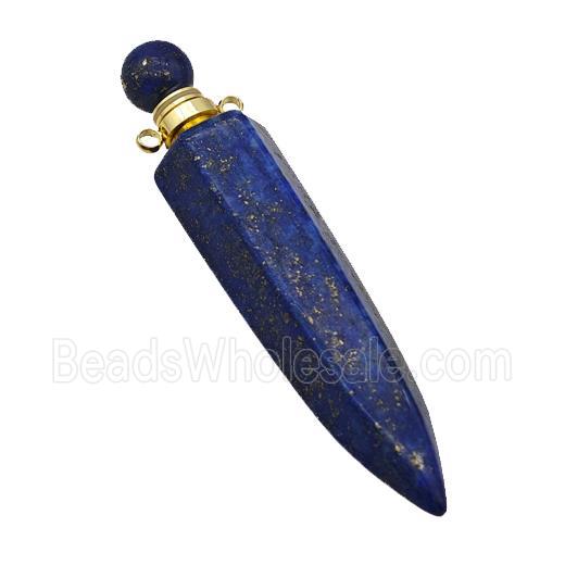 Natural Blue Lapis Lazuli Perfume Bottle Pendant Bullet