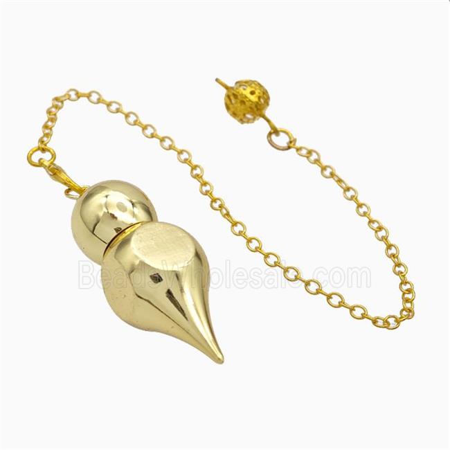 Alloy Pendulum Pendant With Chain Gold Plated