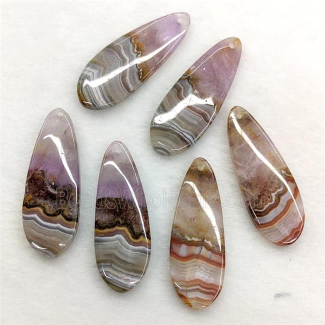 Natural Aurora Amethyst Agate Teardrop Pendant