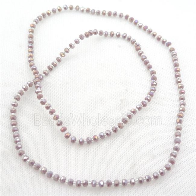 purple Jadeite Glass Beads, faceted rondelle