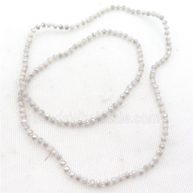 Jadeite Glass Beads, faceted rondelle