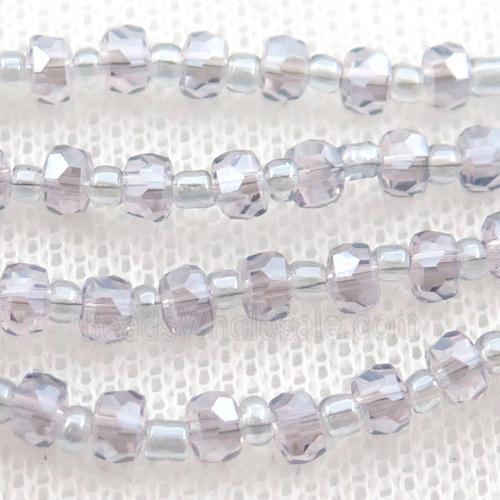 Crystal Glass Beads, faceted rondelle