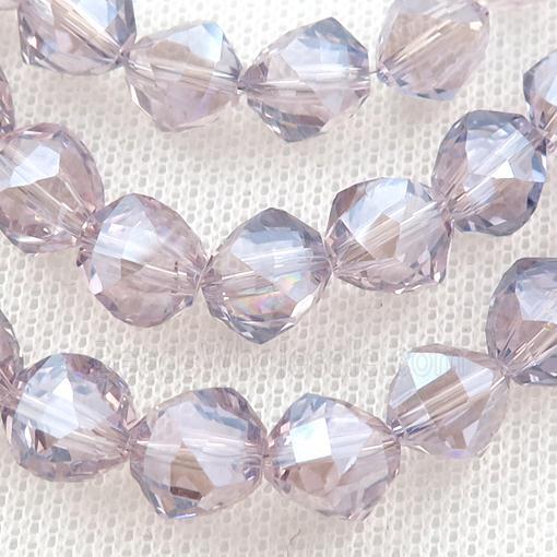 purple Crystal Glass Beads, freeform
