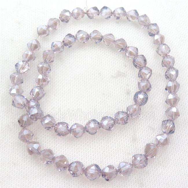 purple Crystal Glass Beads, freeform