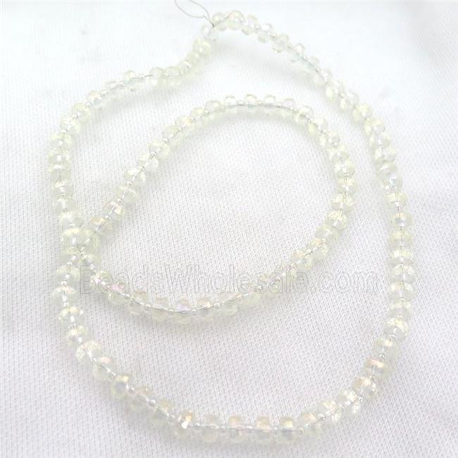 Crystal Glass beads, faceted rondelle