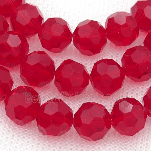 dpred Crystal Glass Beads, faceted round