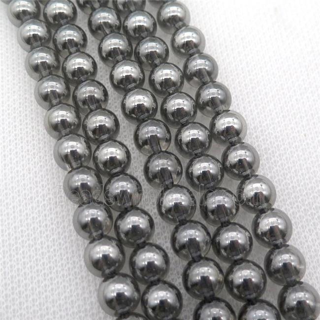 round clear gray Crystal Glass Beads