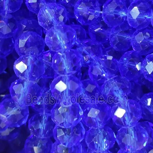 Royalblue Chinese Crystal Glass Beads Faceted Rondelle