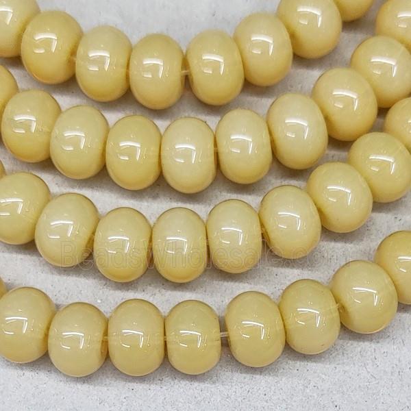 Jadeite Glass Rondelle Beads