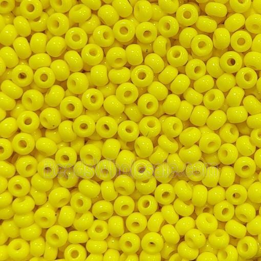 Yellow Glass Seed Beads Pony Rondelle A-Grade