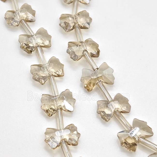 Chinese Crystal Glass Bow Beads