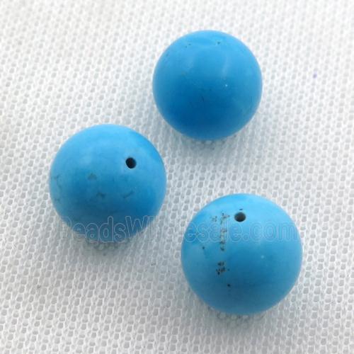 blue Magnesite Turquoise Beads with halfHole