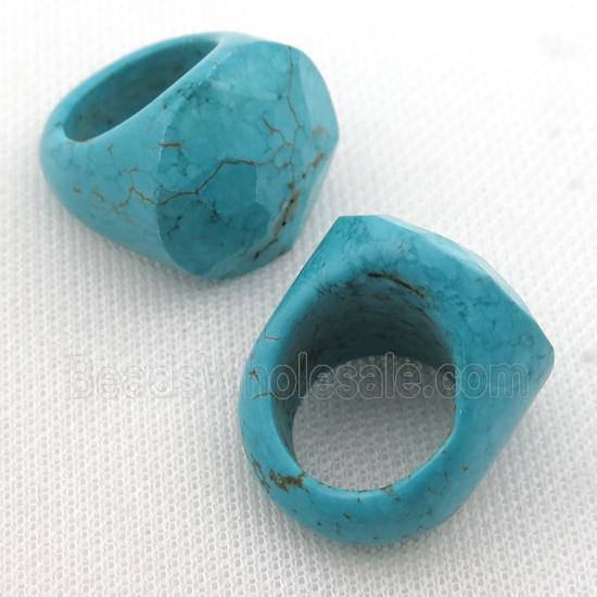 Magnesite Turquoise Rings