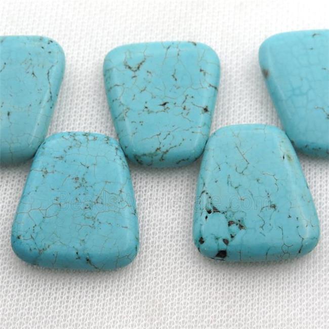 Magnesite Turquoise trapeziform beads