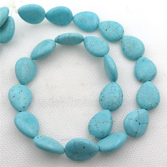 Magnesite Turquoise beads, teardrop