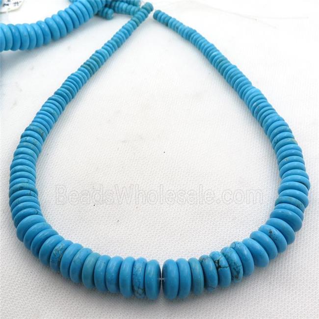 Magnesite Turquoise graduated beads, heishi