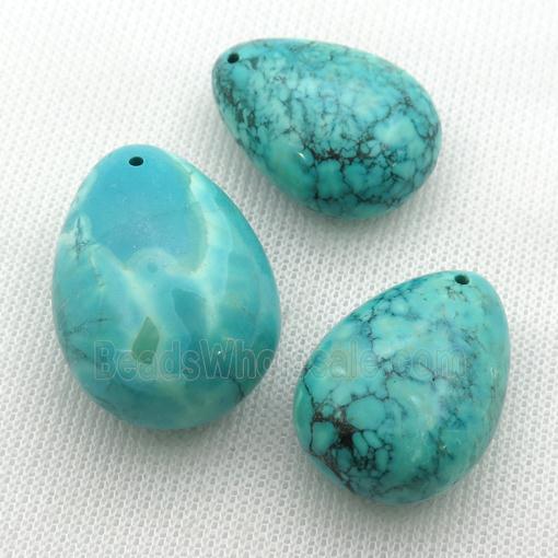Sinkiang Turquoise teardrop pendant