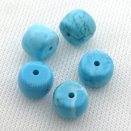 blue Sinkiang Turquoise rondelle beads